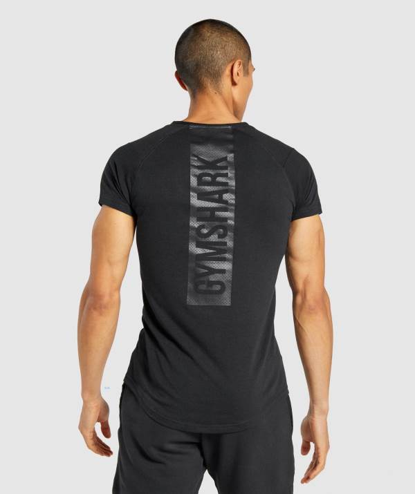 Panske Tricka Gymshark Bold Čierne | QS4819657